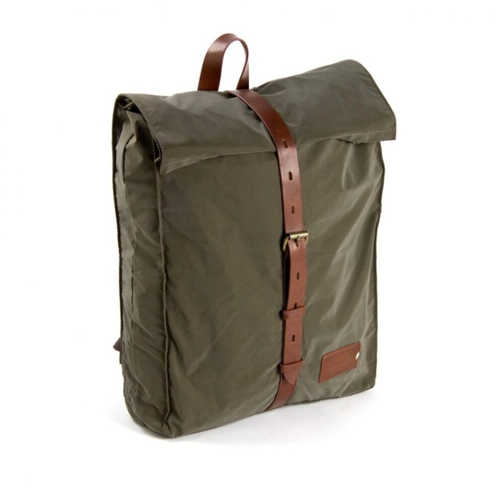 NWT *Property of... *Mitch Roll-Down Backpack  Army  green and brown